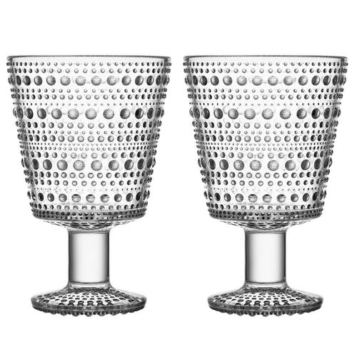 iittala Kastehelmi Universal Glass 260ml Pair Clear