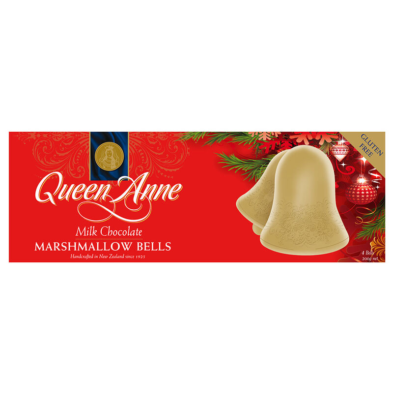 Queen Anne Milk Chocolate Marshmallow Bells 200g image number 0