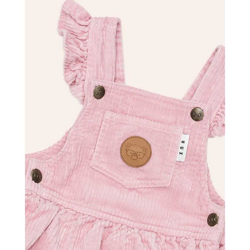 Huxbaby Blush Cord Tiered Overall Dress 1-2Y image number 2
