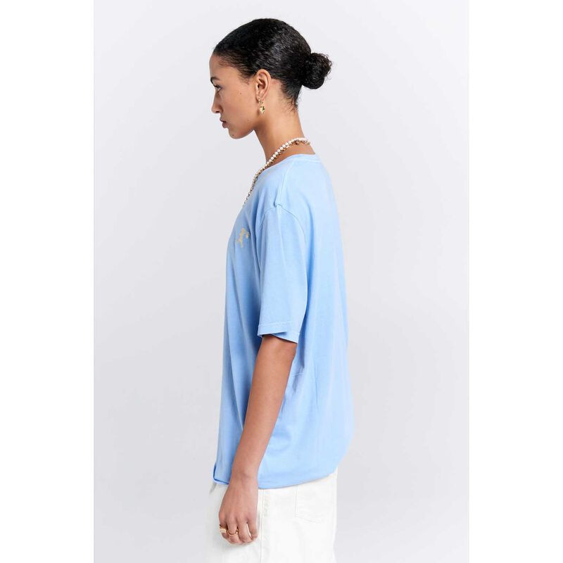 Karen Walker Embroidered Runaway Girl Classic Organic Cotton T-Shirt image number 2