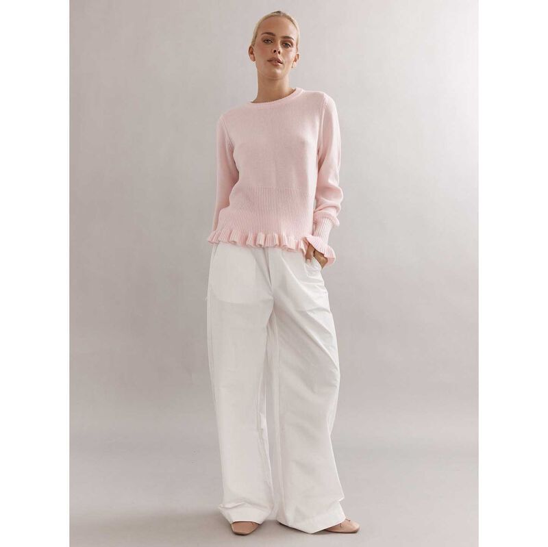 Caitlin Crisp Frilly Crop Crew image number 3