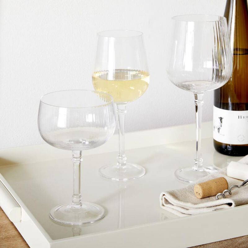 West Elm Esme White Wine Glass Fluted image number 2