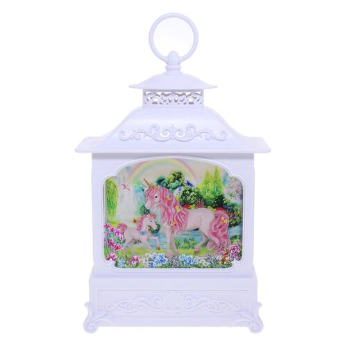 Cotton Candy Unicorn with Dark Background Lantern