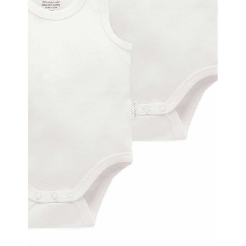 Purebaby Rib Bodysuit 4 Pack image number 1