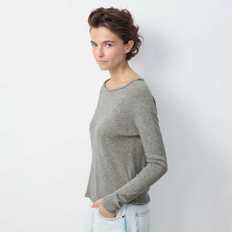 American Vintage Boat Neck Long Sleeve T-Shirt image number 2