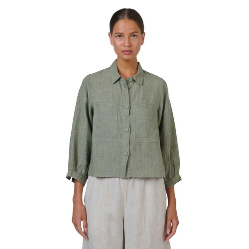 Naturals By O & J Artichoke Linen Jacket