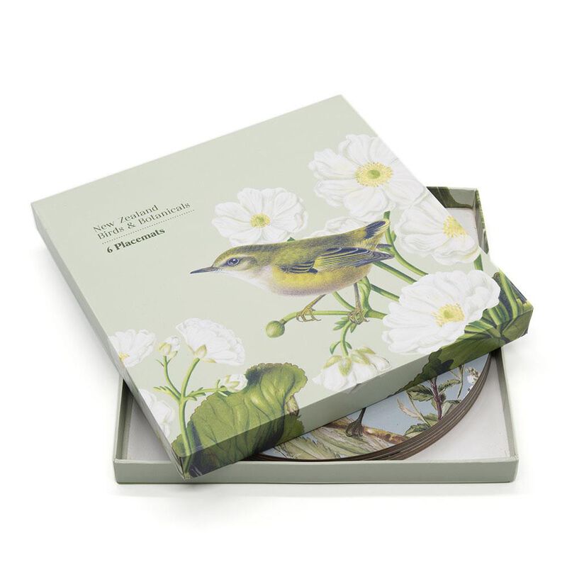 Birds & Botanicals Of NZ Box Of 6 Placemats image number 1