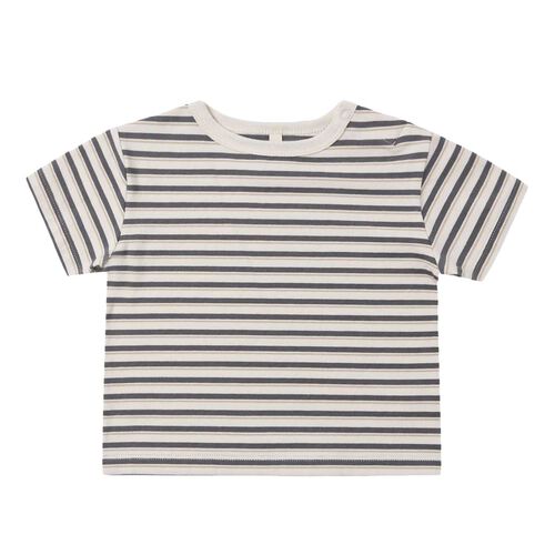 Quincy Mae Boxy Tee Vintage Stripe 2-5Y