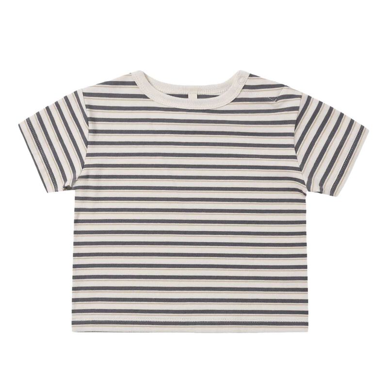 Quincy Mae Boxy Tee Vintage Stripe 2-5Y image number 0