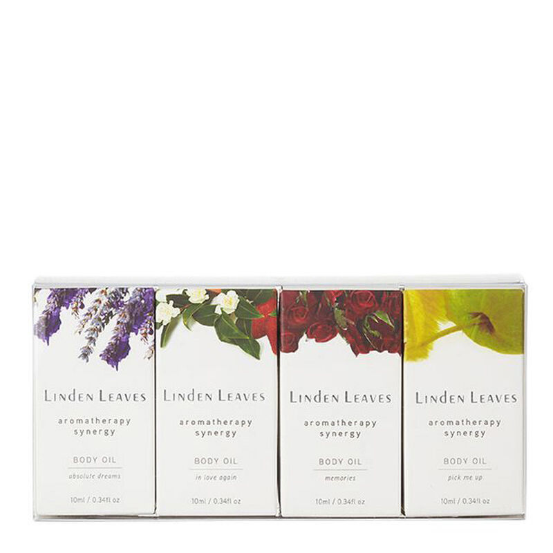 Linden Leaves Aromatherapy Synergy Body Oil Selection 4 x 10ml image number 0