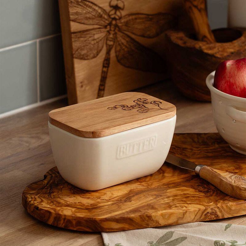 Selbrae House White Butter Dish - Flora image number 1