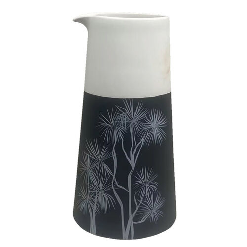 Jo Luping Ti Kouka White On Black Jug