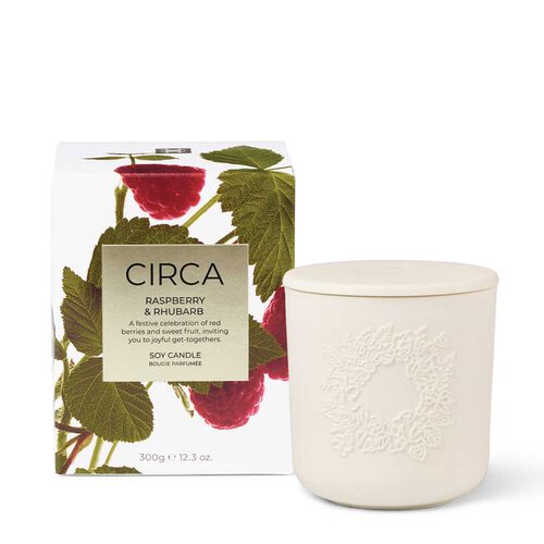CIRCA Raspberry & Rhubarb Soy Candle 300g
