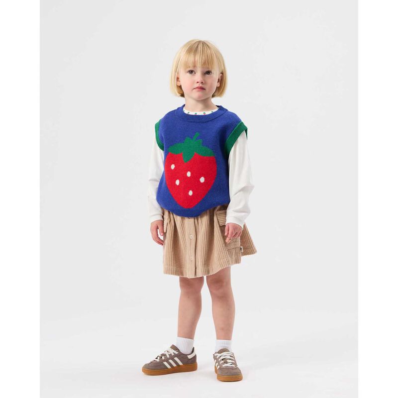 Goldie + Ace Jumbo Strawberry Knit Vest 3-5Y image number 1