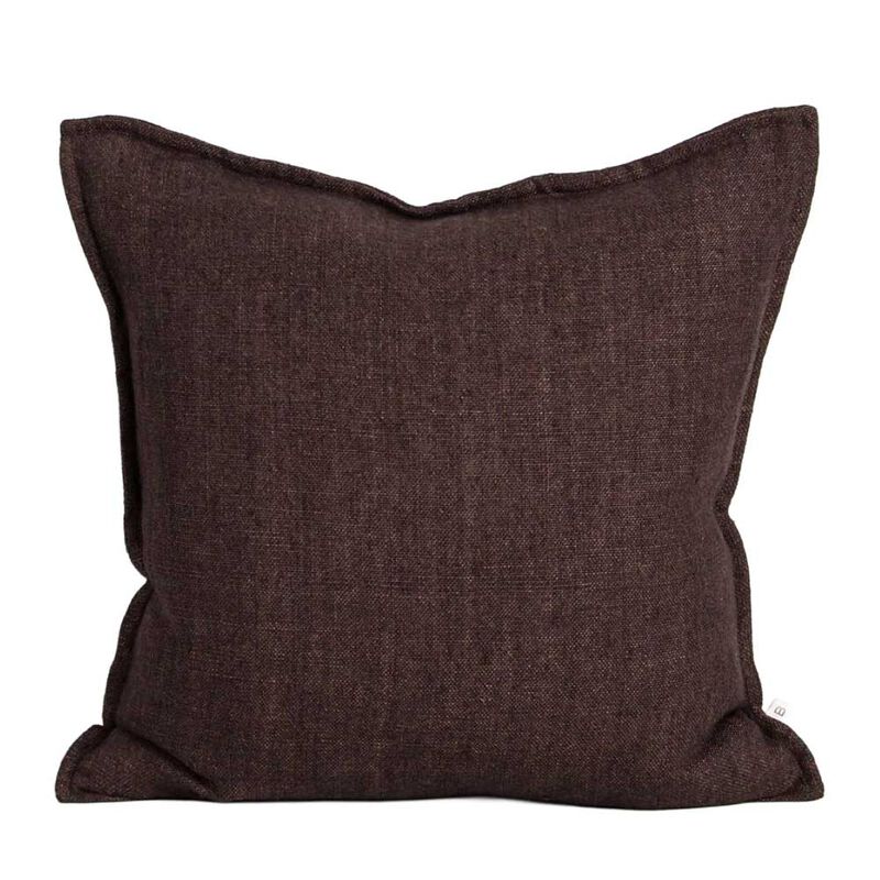Baya Flaxmill Cushion With Feather Inner 50x50cm - Mahogany image number 0