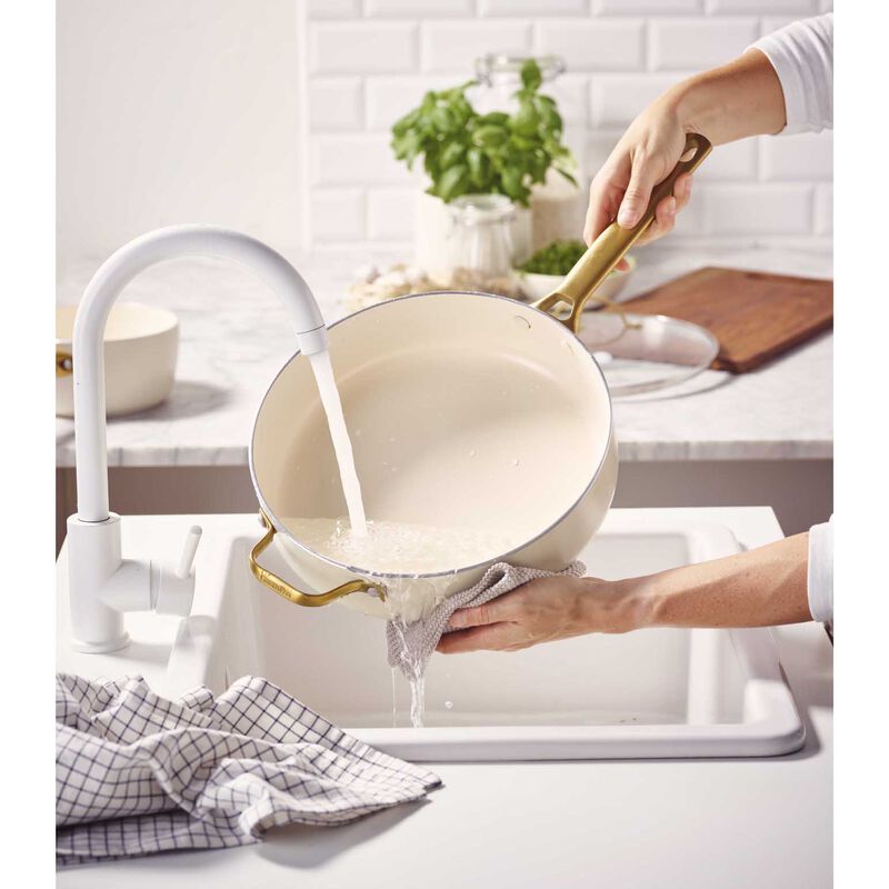 Greenpan Padova PFAS Free Saute Pan 28cm/3.6L - Cream image number 3