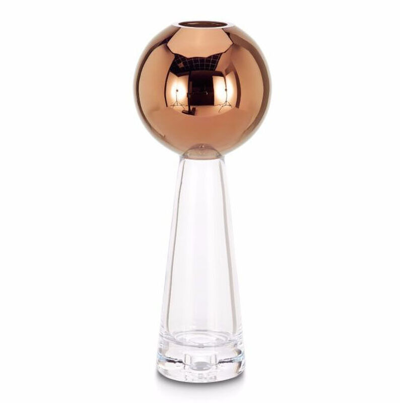 Tom Dixon Tank Vase Stem Mouth Blown Glass & Copper 29cm image number 0