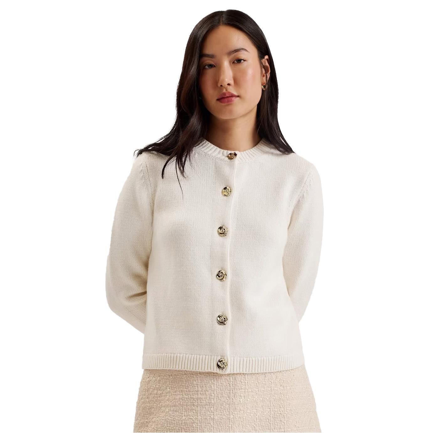 Ted Baker Jaycey Rose Button Crew Neck Cardigan Ballantynes Department Store