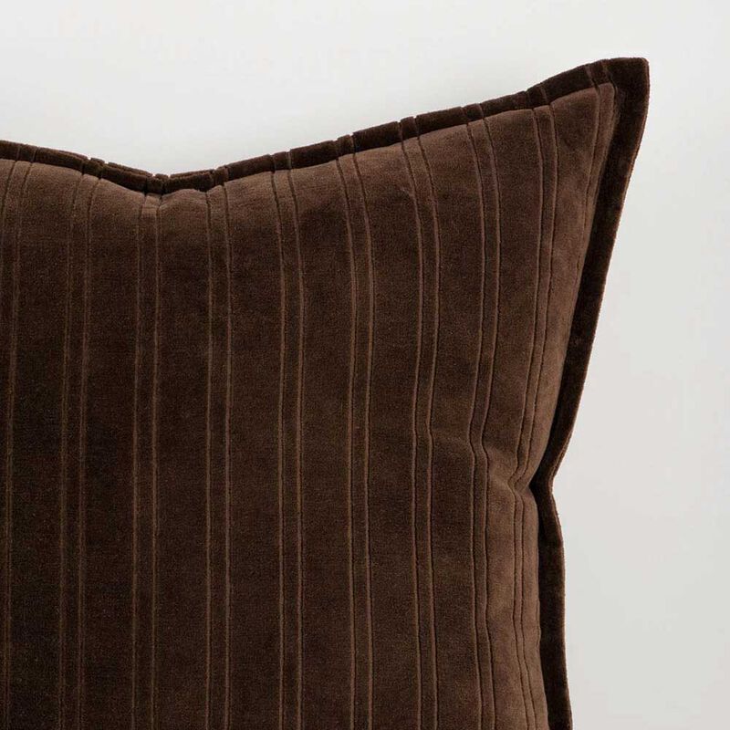 Baya Stria Cushion With Feather Inner 55x55cm - Chocolate image number 2