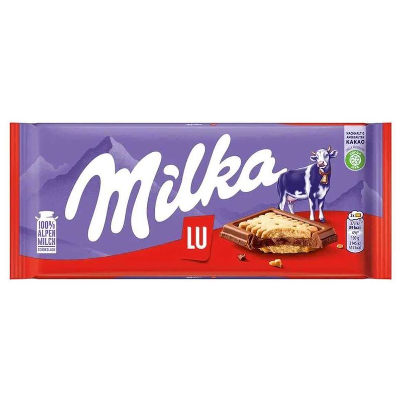 Milka LU Shortbread Chocolate Bar 87g image number 0