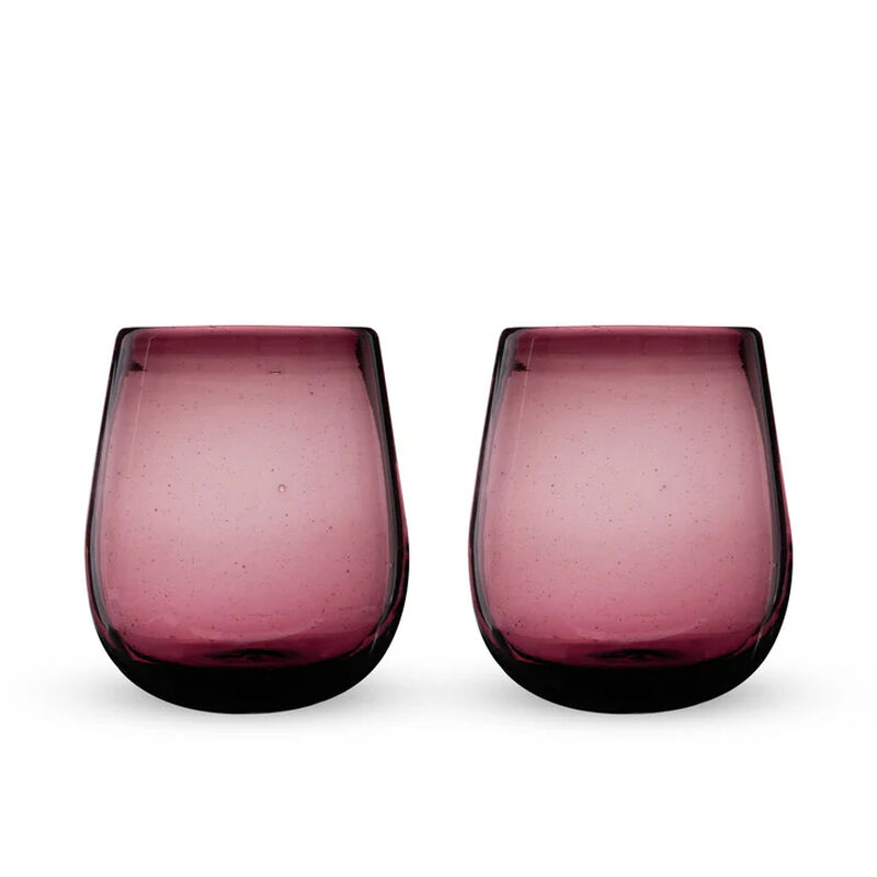 Rosado Recycled Stemless Wine Glass Set By Twine Living image number 0