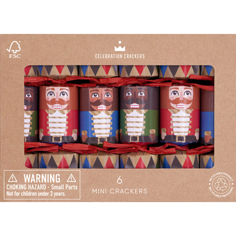 The Paperie Mini Crackers 6 In. Nutcracker (6 Pack) image number 0