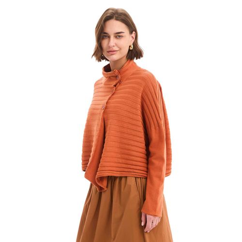 TIRELLI Cowl Neck Button Knit Jumper