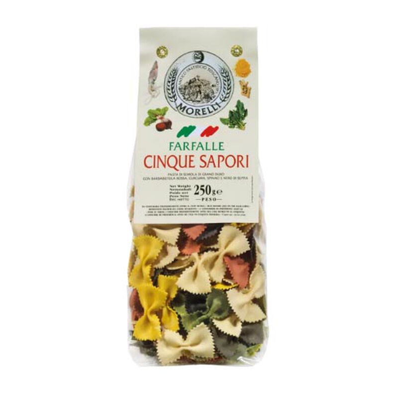 Pasta Morelli 5 Colours Farfalle 250g image number 0