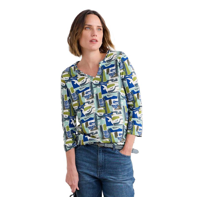 Seasalt Cornwall 3/4 Kellow Top Windowscape Sketch Chalk image number 0