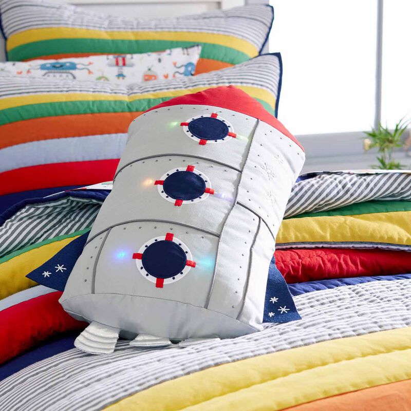 Pottery Barn Kids Light Up Rocket Pillow image number 3