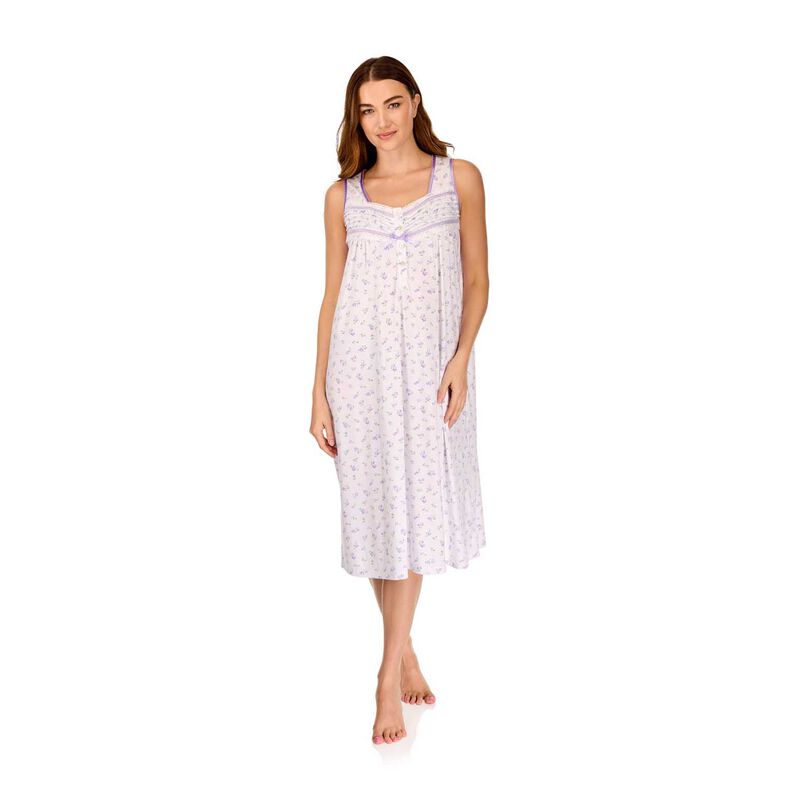 La Marquise Vintage Blossoms Cotton-Rich Jersey Sleeveless Nightdress image number 5