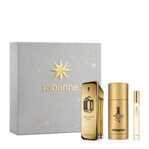Rabanne Million Gold For Him 100ml EDP 3PC Xmas Gift Set