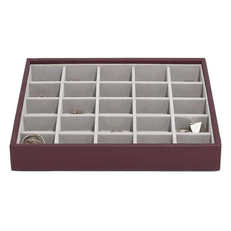 Stackers Classic 25 Compartment Small Trinket Layer - Burgundy image number 0