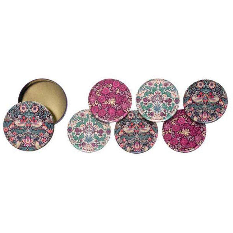 Arts & Crafts Assorted Coaster Set Of 6 In Tin image number 0