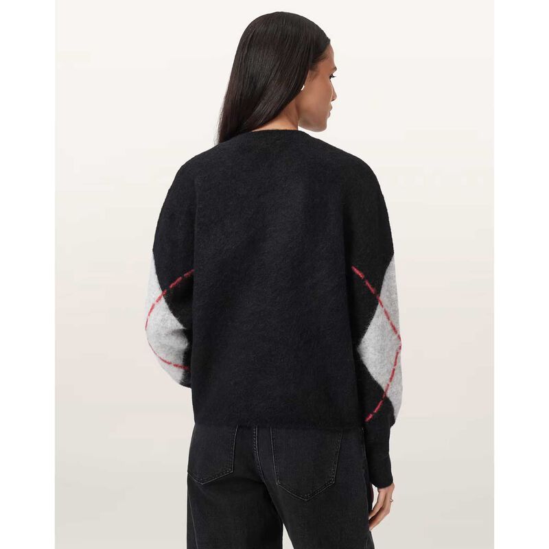 AllSaints Lou Argyle Wool Jumper image number 1