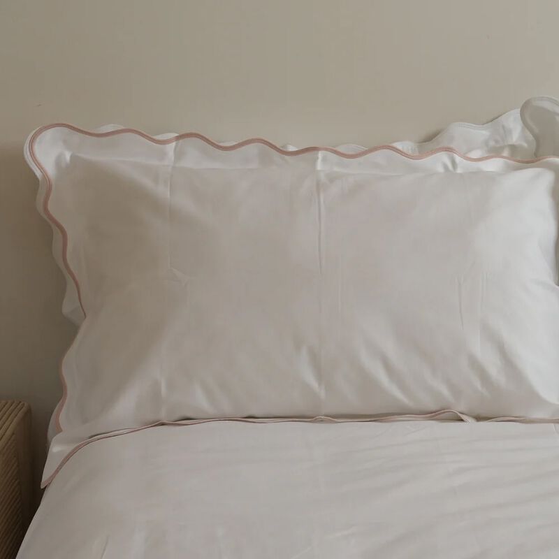 Home Lab Celine Scallop Edge Pillowcase Pair image number 3