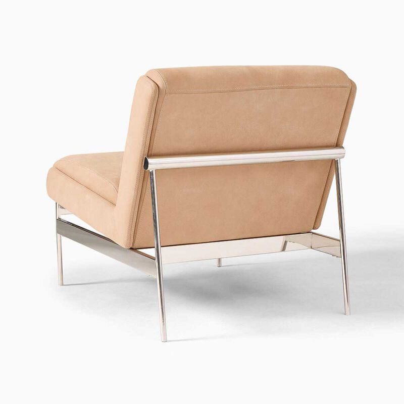 West Elm Lacon Leather Slipper Chair image number 1