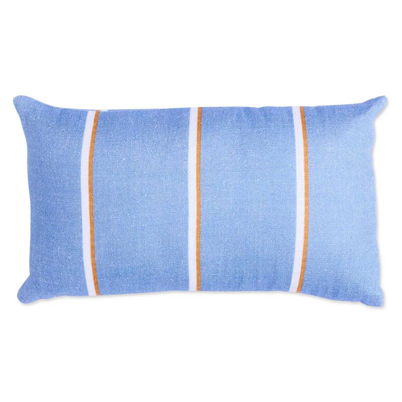 Kip&Co Blue Lagoon Stripe Upholstery Rectangle Couch Cushion image number 0