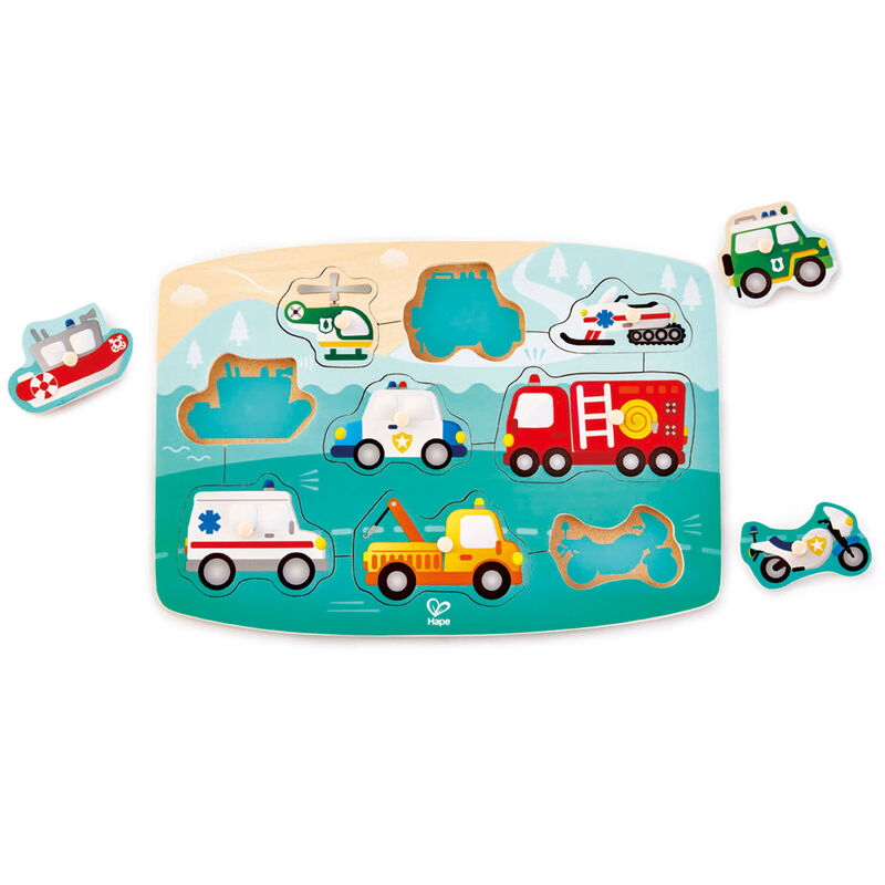 Hape Emergency Peg Puzzle image number 0