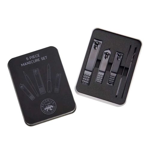Maverick Black 5 Piece Manicure Set