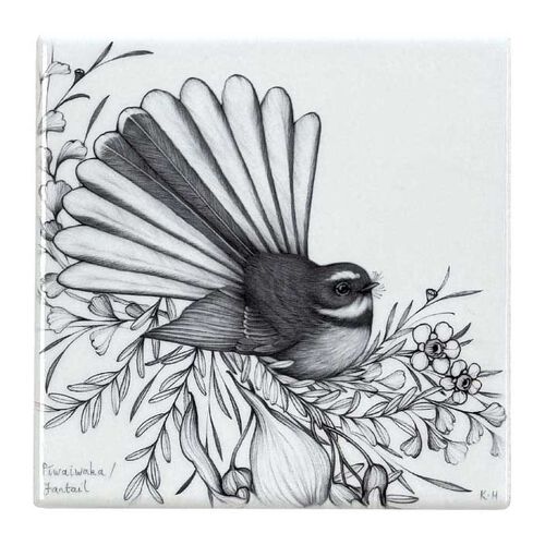 Katy Hayward Coaster - Piwaiwaka/Fantail