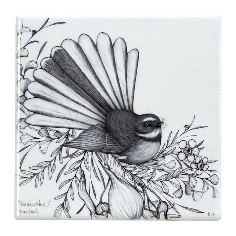 Katy Hayward Coaster - Piwaiwaka/Fantail image number 0
