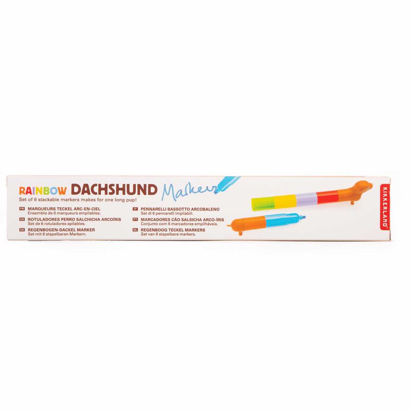 Kikkerland Rainbow Dachshund Markers image number 2