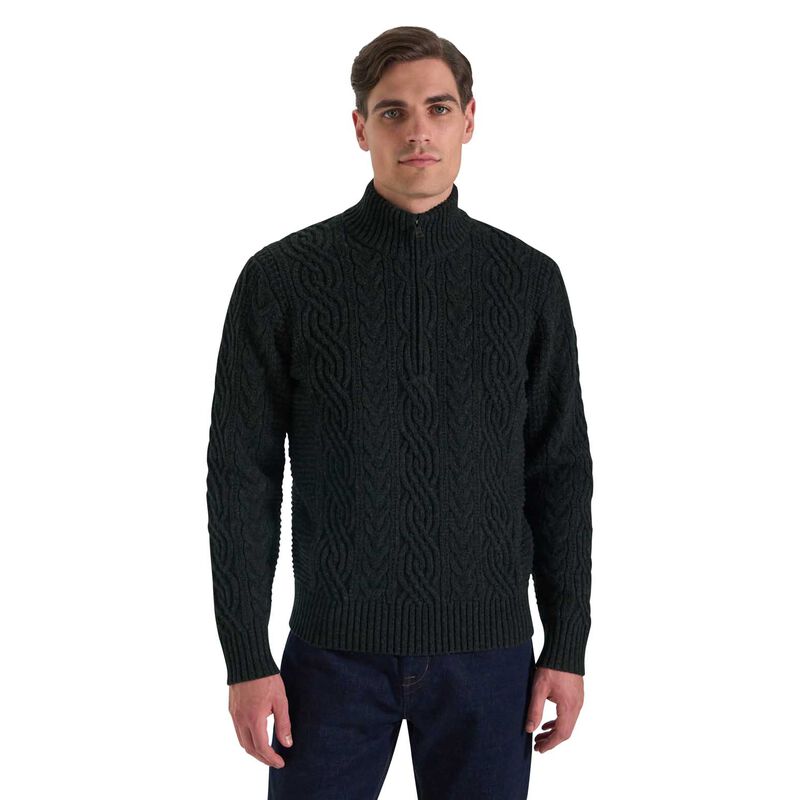 M.J. Bale Bull Cable Half Zip Knit image number 4