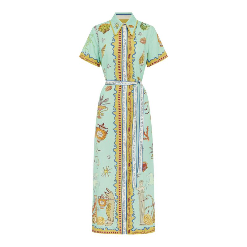 ALÉMAIS Surrealist Summer Shirtdress image number 2