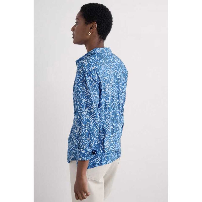 Seasalt Cornwall Larissa Shirt Linear Allotment Sailboats image number 1
