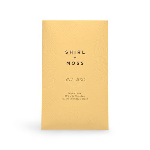 Shirl + Moss Toasted Milk 50% Milk Chocolate Bar 80G