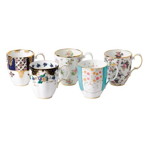 Royal Albert 100 Years of Royal Albert  Set of 5 Mugs