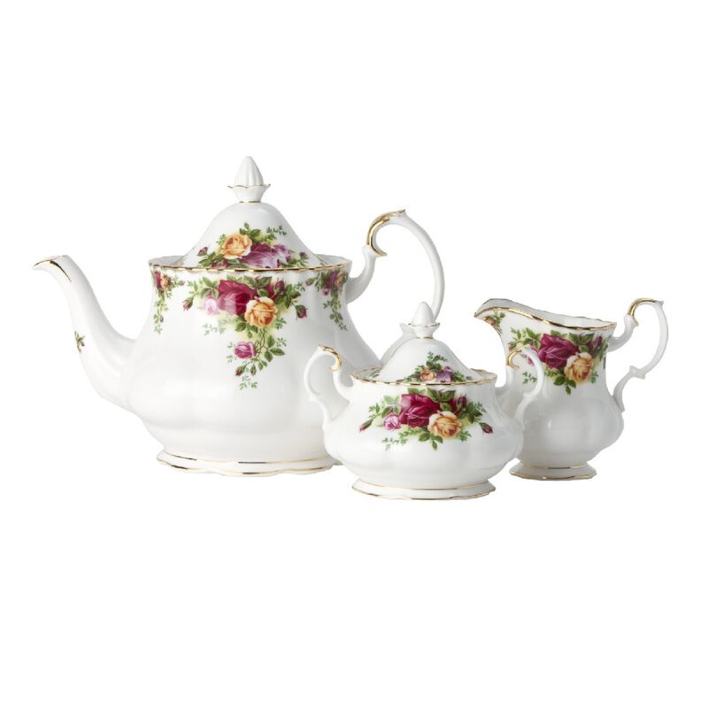 Royal Albert Old Country Roses 3 Piece Tea Set image number 0