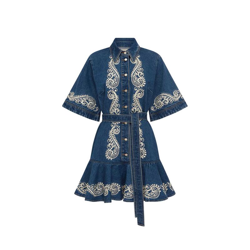 ALÉMAIS Jacones Denim Mini Dress image number 2
